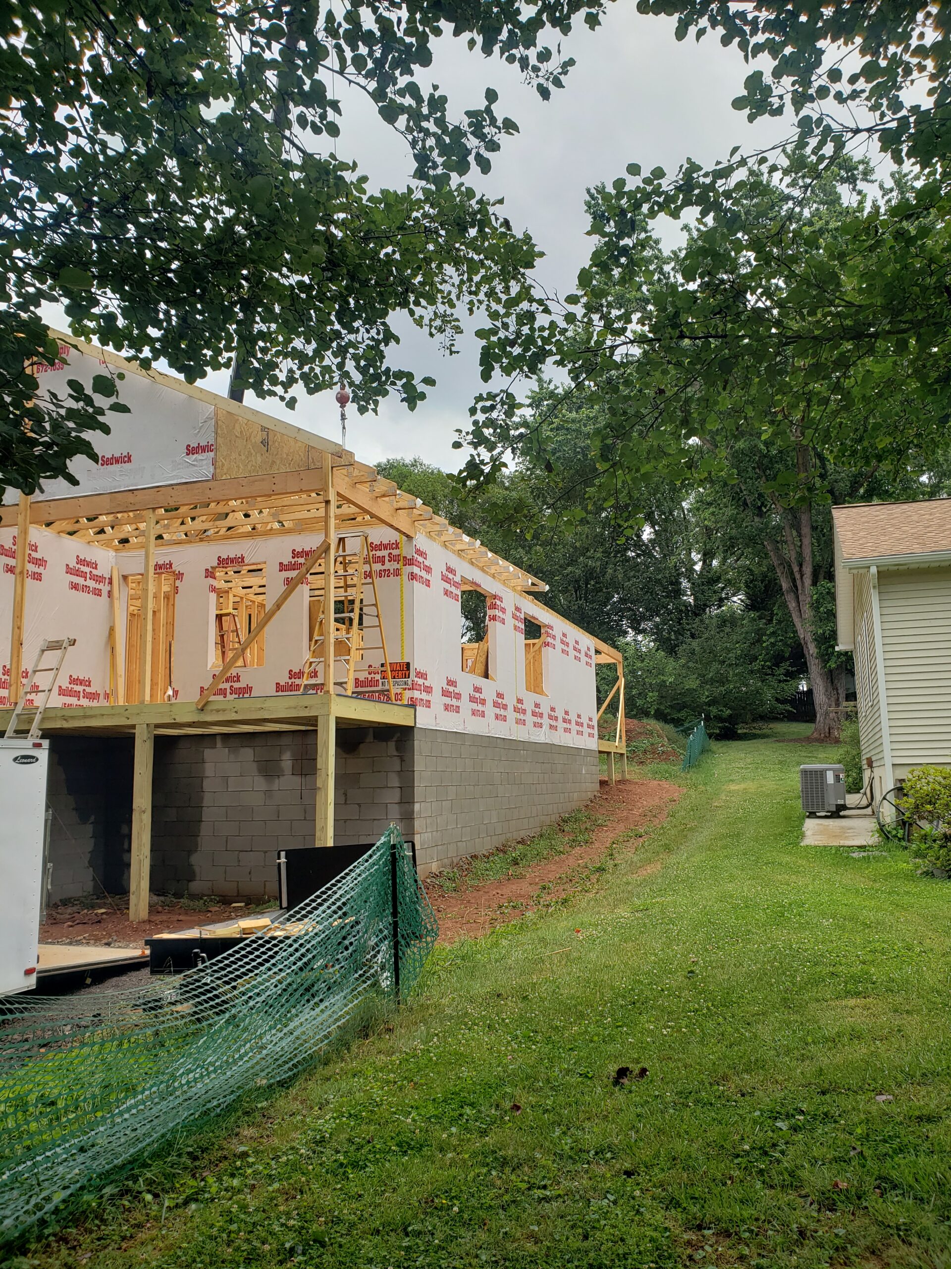 new project going under roof for habitat for humanity in orange county virginia